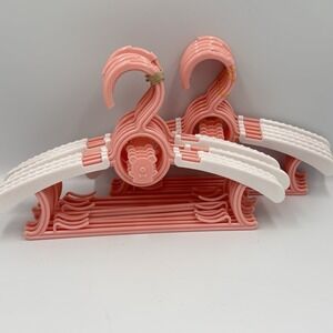 Pastel Pink & White Kids Plastic Hangers‎ – Bear Motif Set Girls Closet Coquette